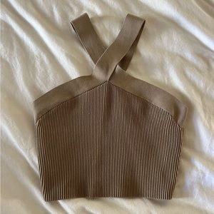 Aritzia Babaton Sculpt Knit Criss Cross Tank